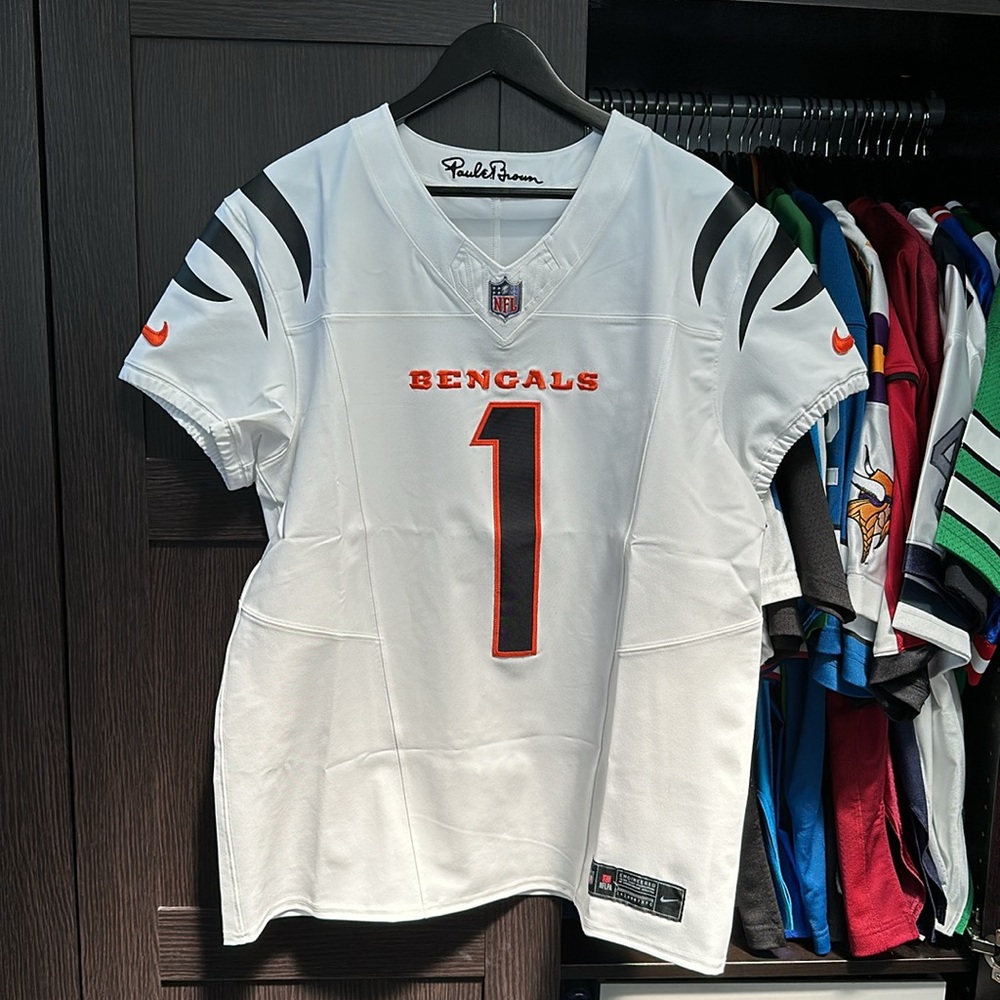 Ja'Marr Chase Cincinnati Bengals Nike Vapor F.U.S.E. Elite Jersey - White 48/XL